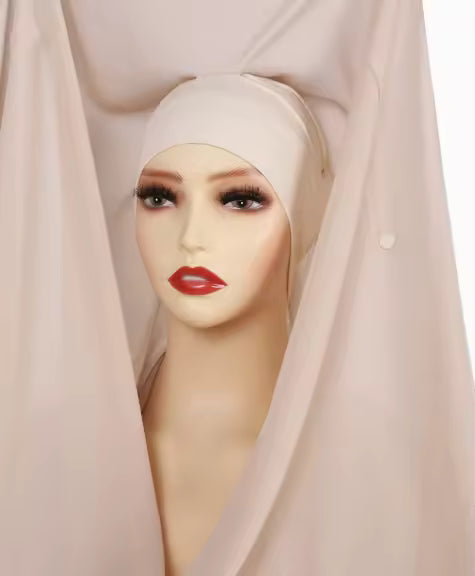 3 in 1 Flowy Chiffon Hijab Scarf Set (Hijab, Magnet Pins, Undercap)
