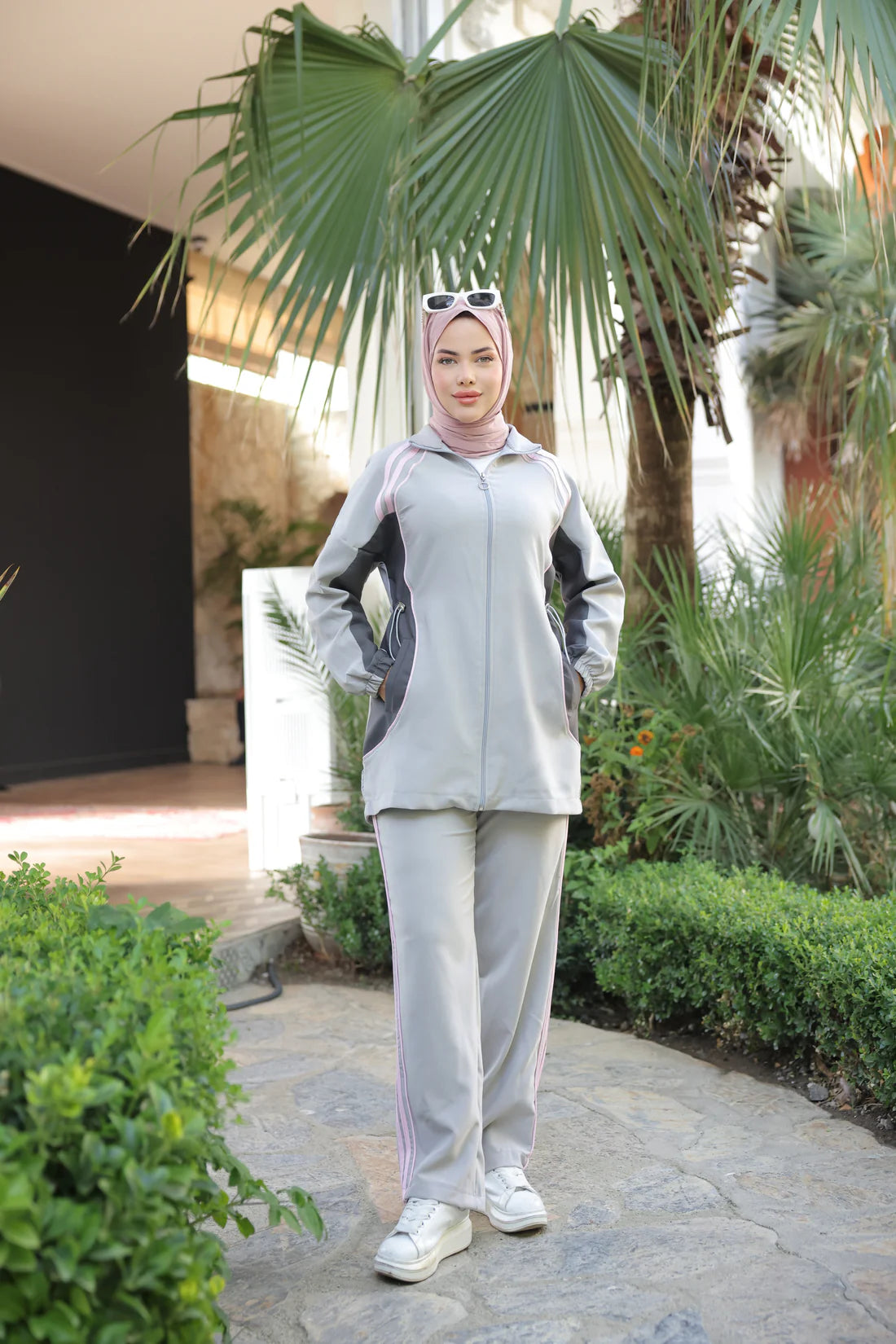 Zip-Front Two-Piece Activewear Set
