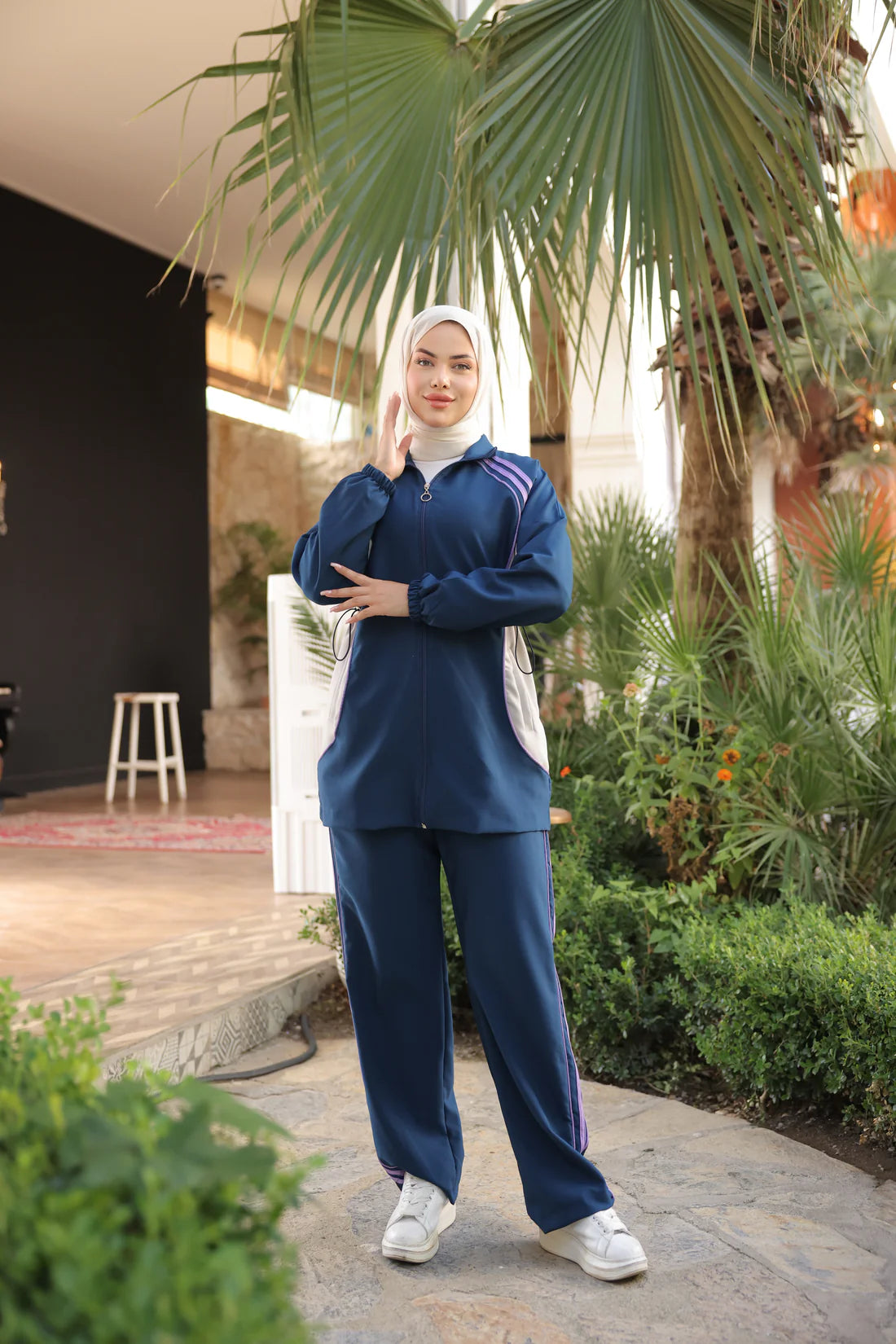 Zip-Front Two-Piece Activewear Set