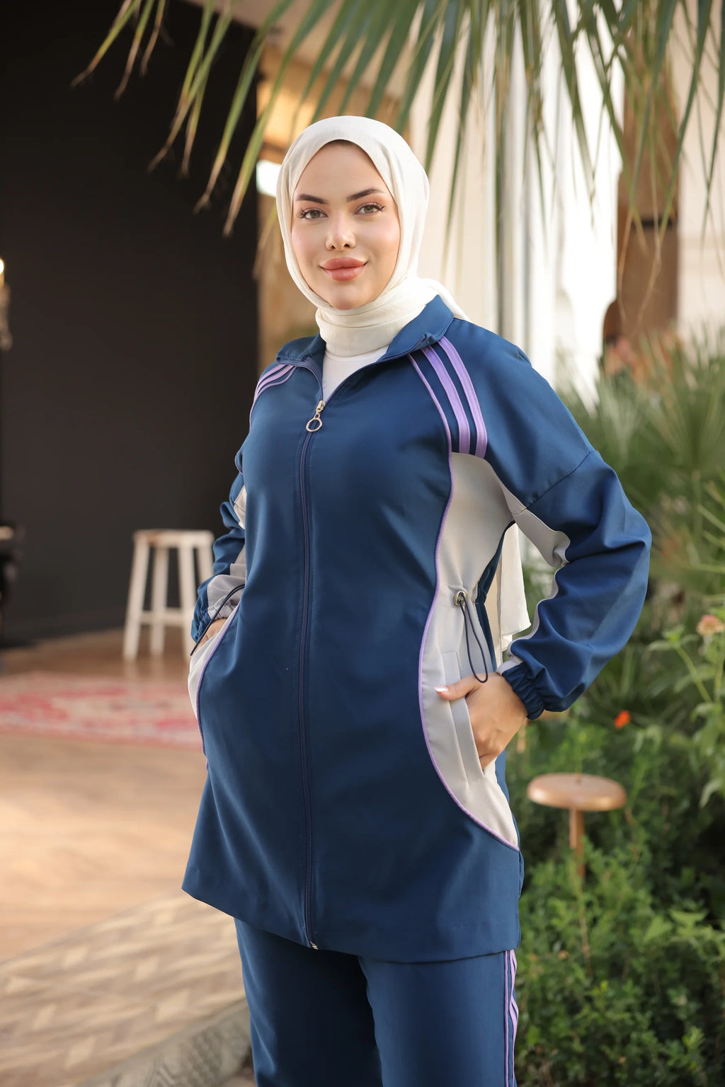Zip-Front Two-Piece Activewear Set