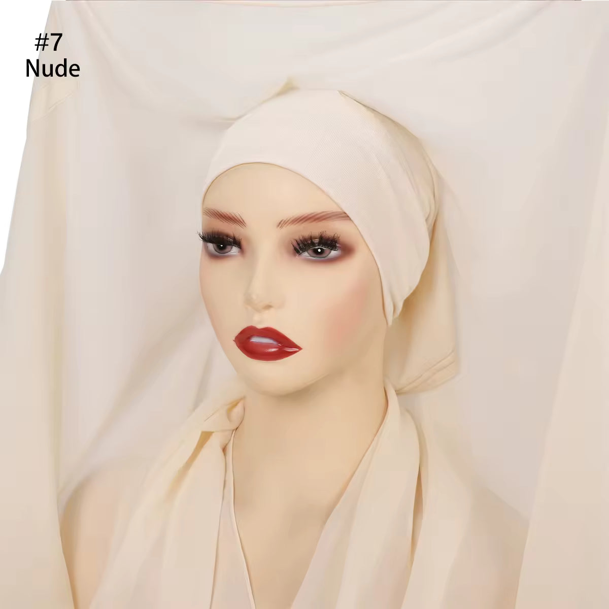 3 in 1 Flowy Chiffon Hijab Scarf Set (Hijab, Magnet Pins, Undercap)