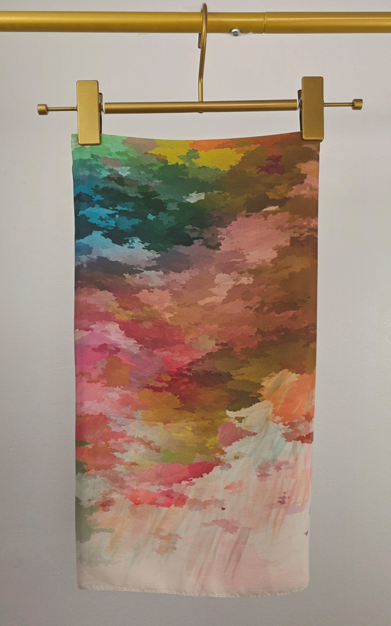Artistic Watercolor Crepe Hijab Shawl