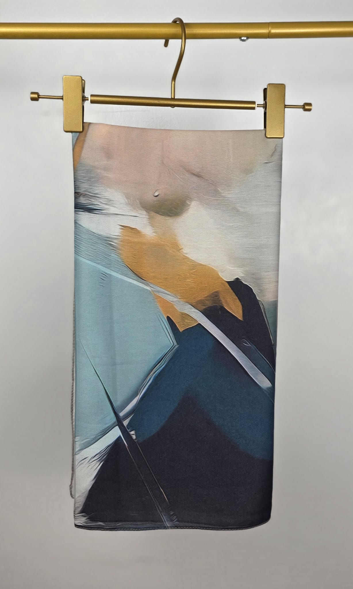 Artistic Brushstroke Crepe Shawl