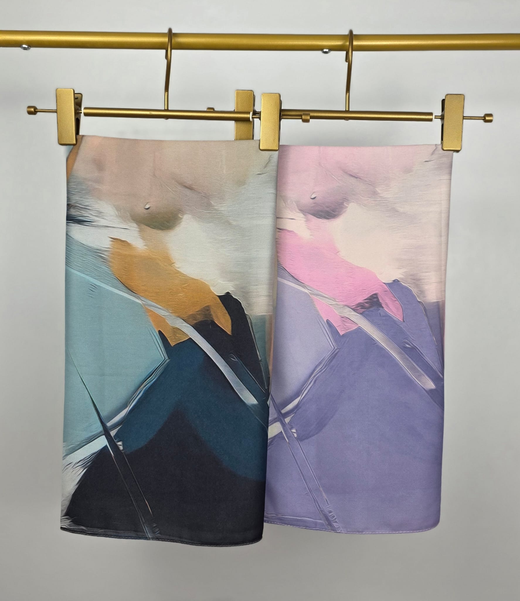 Artistic Brushstroke Crepe Shawl