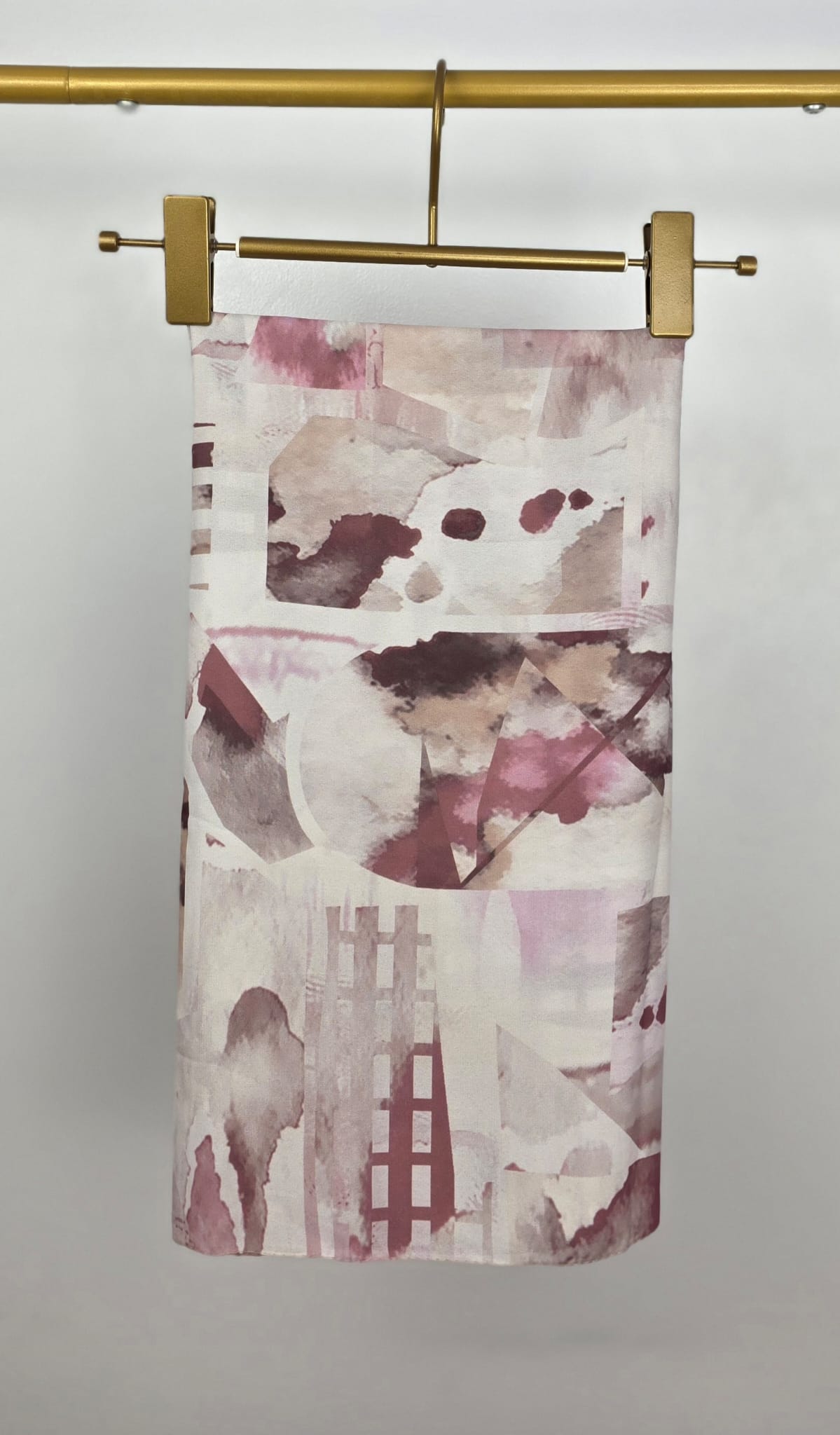 Architectural Abstract Crepe Shawl