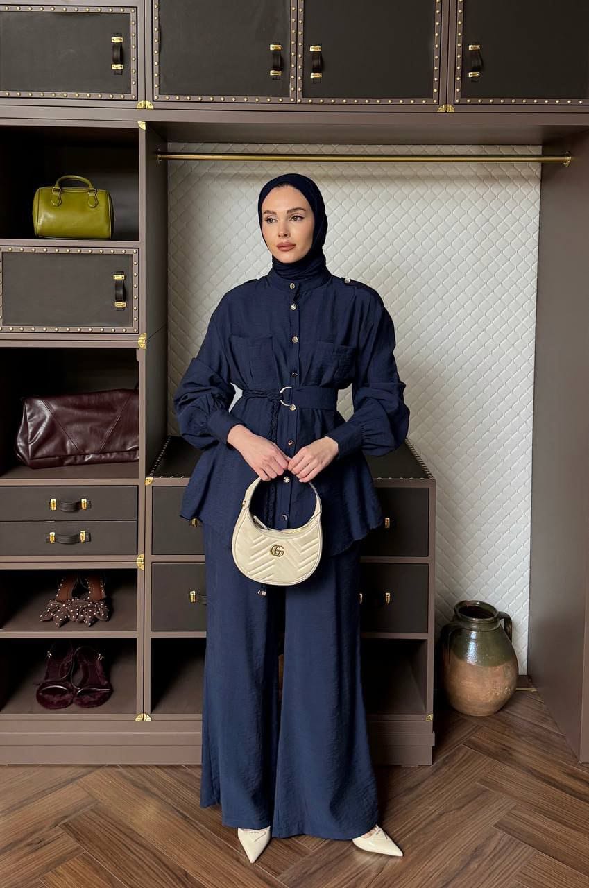 Belted Elegance Two-Piece Set (Available in 3 colors)