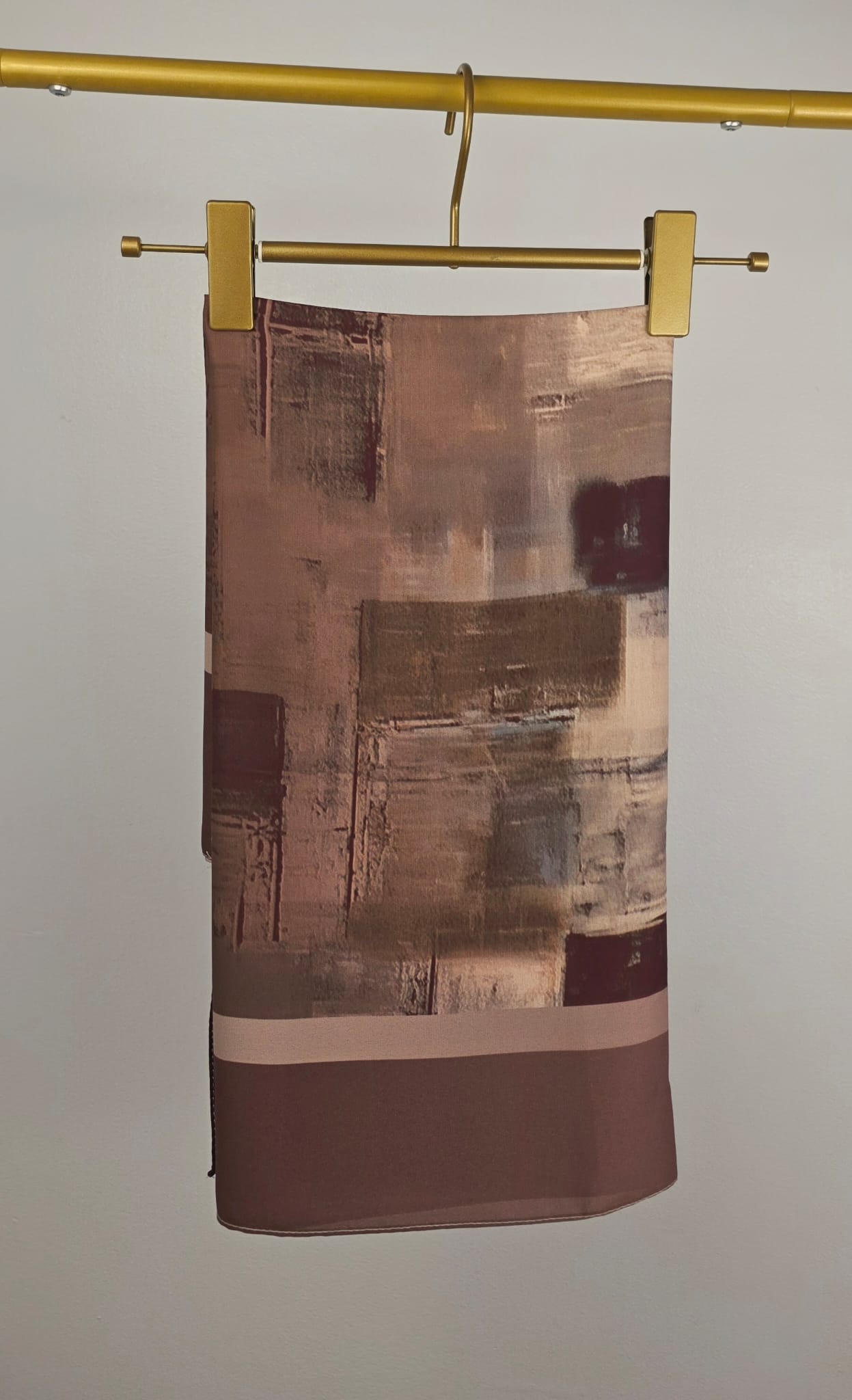 Abstract Print Crepe Shawl