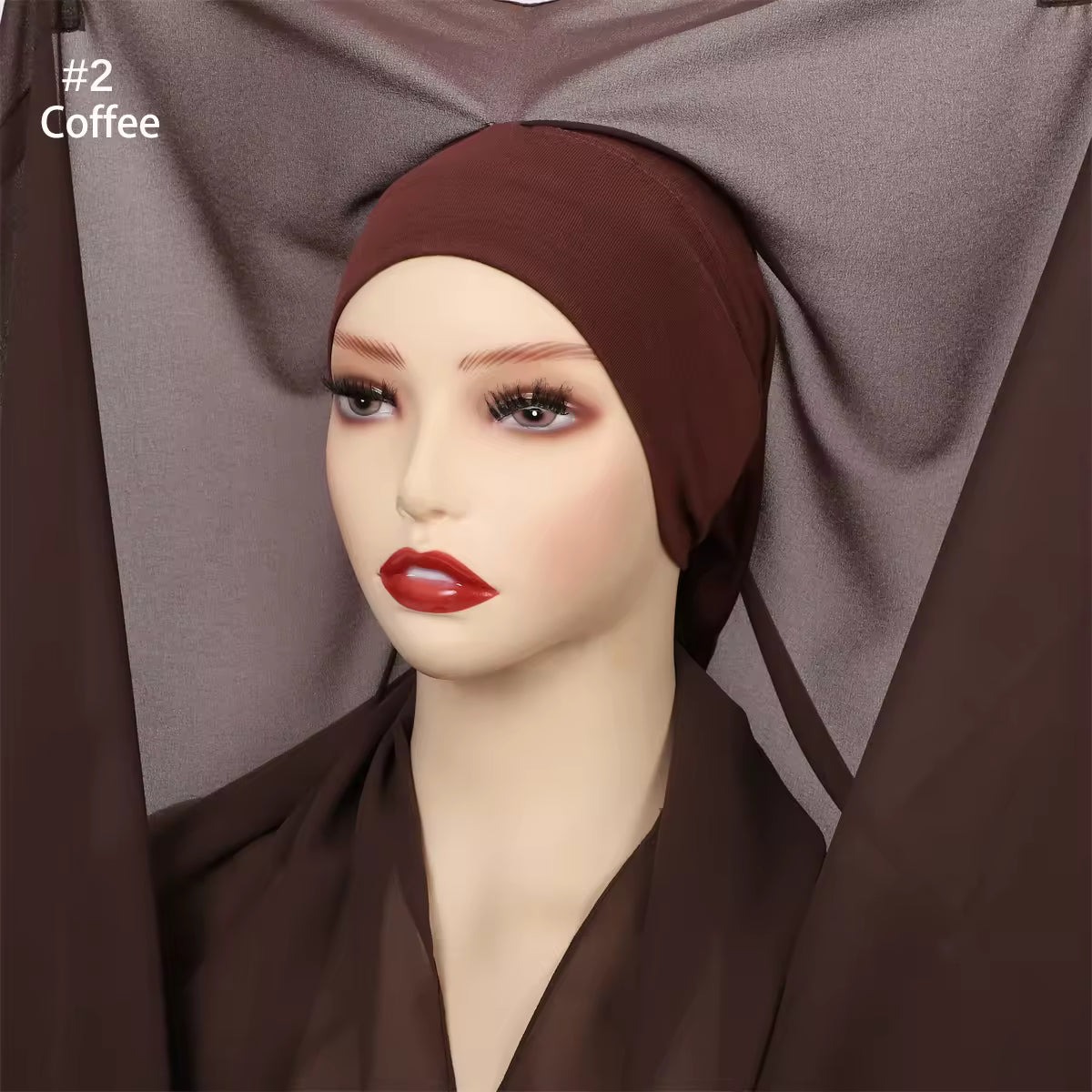 3 in 1 Flowy Chiffon Hijab Scarf Set (Hijab, Magnet Pins, Undercap)