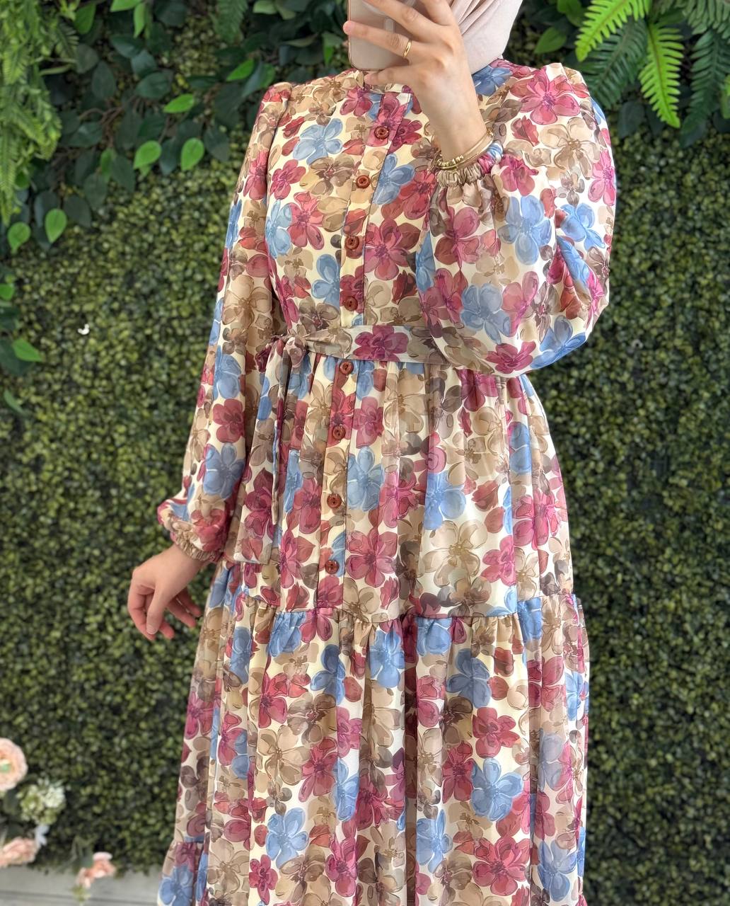 Floral Chiffon Dress (available in 2 colors)
