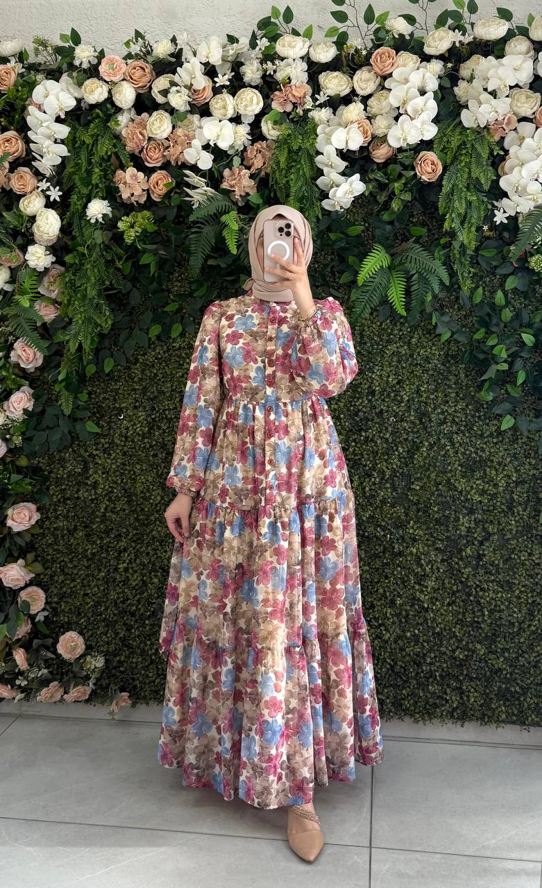 Floral Chiffon Dress (available in 2 colors)