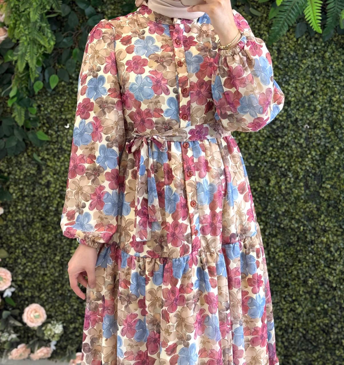 Floral Chiffon Dress (available in 2 colors)