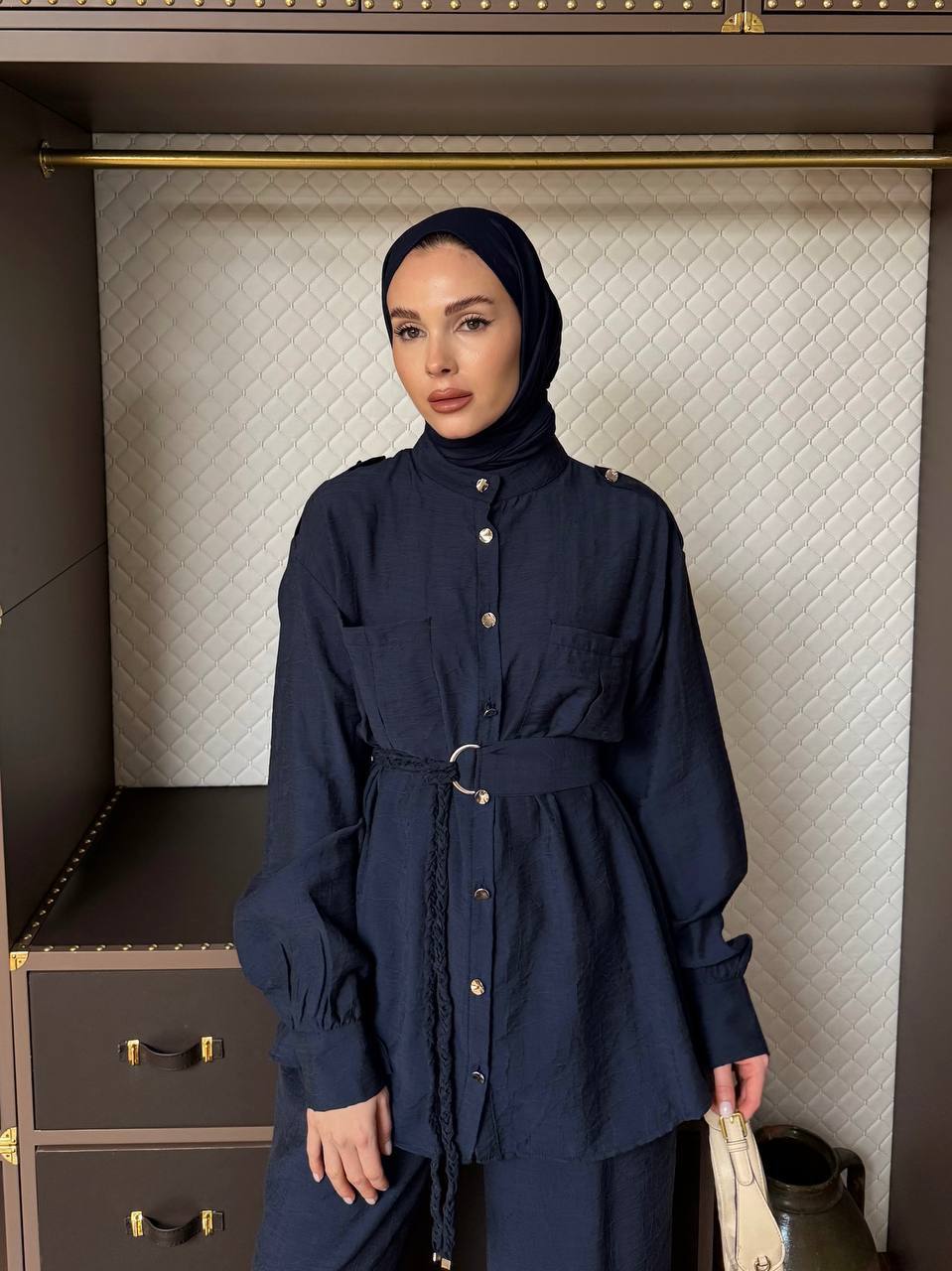 Belted Elegance Two-Piece Set (Available in 3 colors)