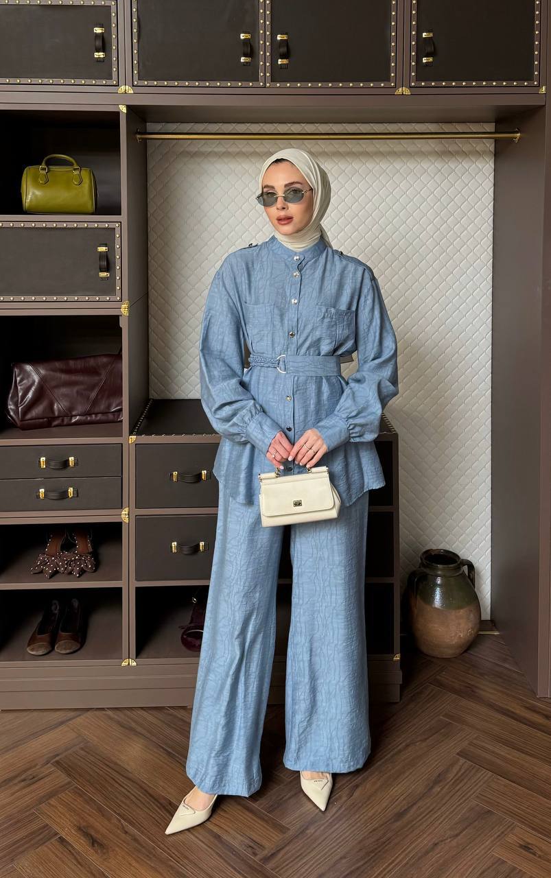 Belted Elegance Two-Piece Set (Available in 3 colors)