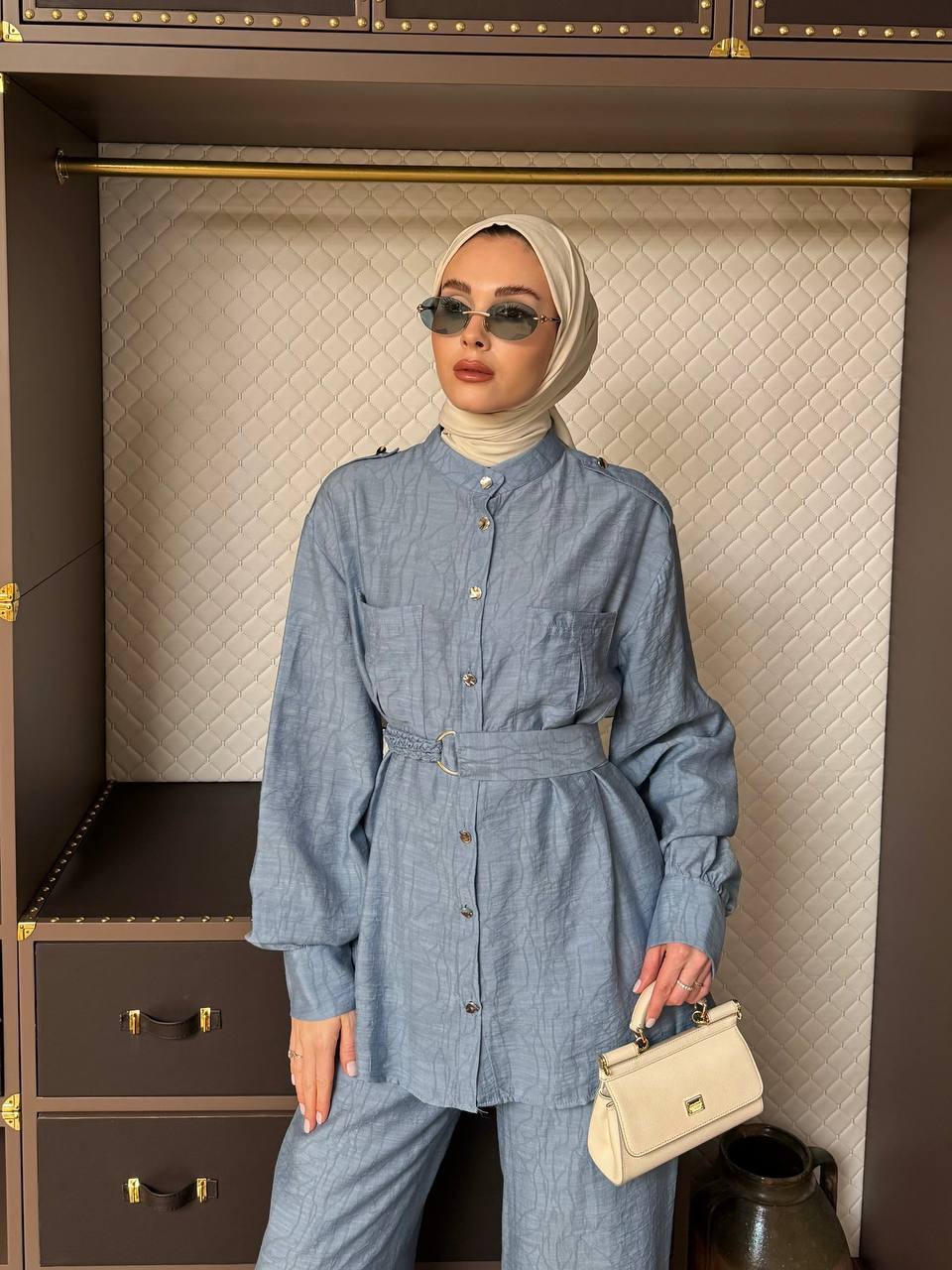 Belted Elegance Two-Piece Set (Available in 3 colors)