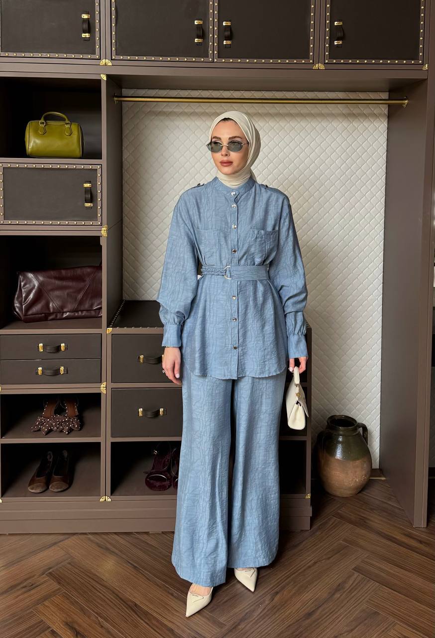 Belted Elegance Two-Piece Set (Available in 3 colors)