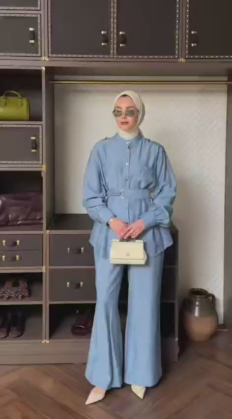 Belted Elegance Two-Piece Set (Available in 3 colors)